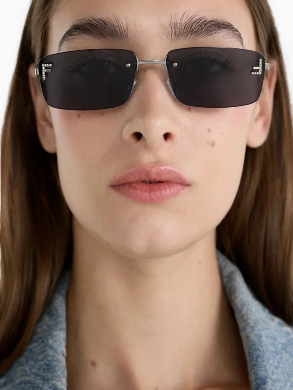 New Fendi FE4172US 32E Gold Brown Sunglasses Authentic